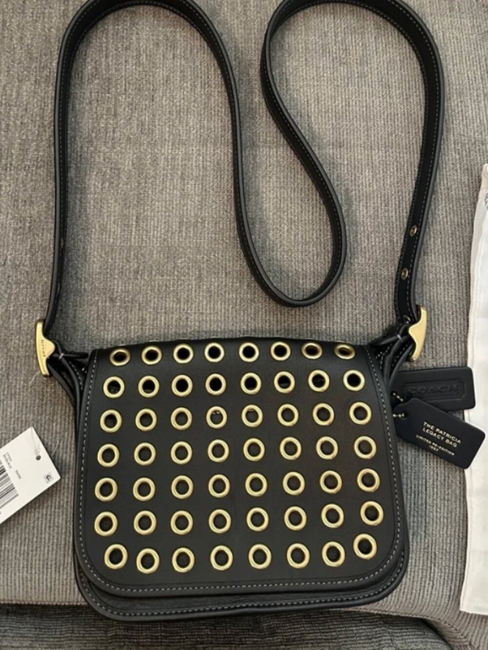 Coach Limited Re-Edition Patricia Legacy 19 Bag Black Leather Brass NWT